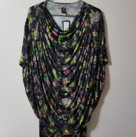 Jean Paul Gaultier RUNWAY floral draped pencil dress designer ♥️ 10/13 HOST PICK - Picture 4 of 7